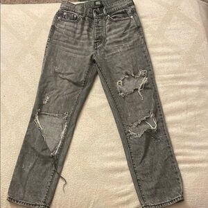 BDG Gray Relaxed Distressed Jeans